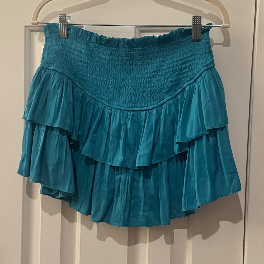 Mustard Seed Womens Teal Blue Skort Size Medium